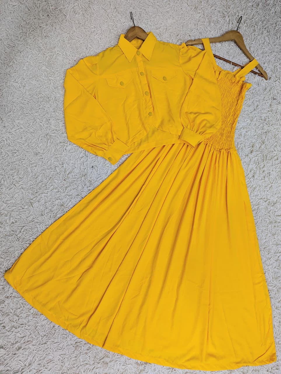 Solid Smoking Coat Maxi