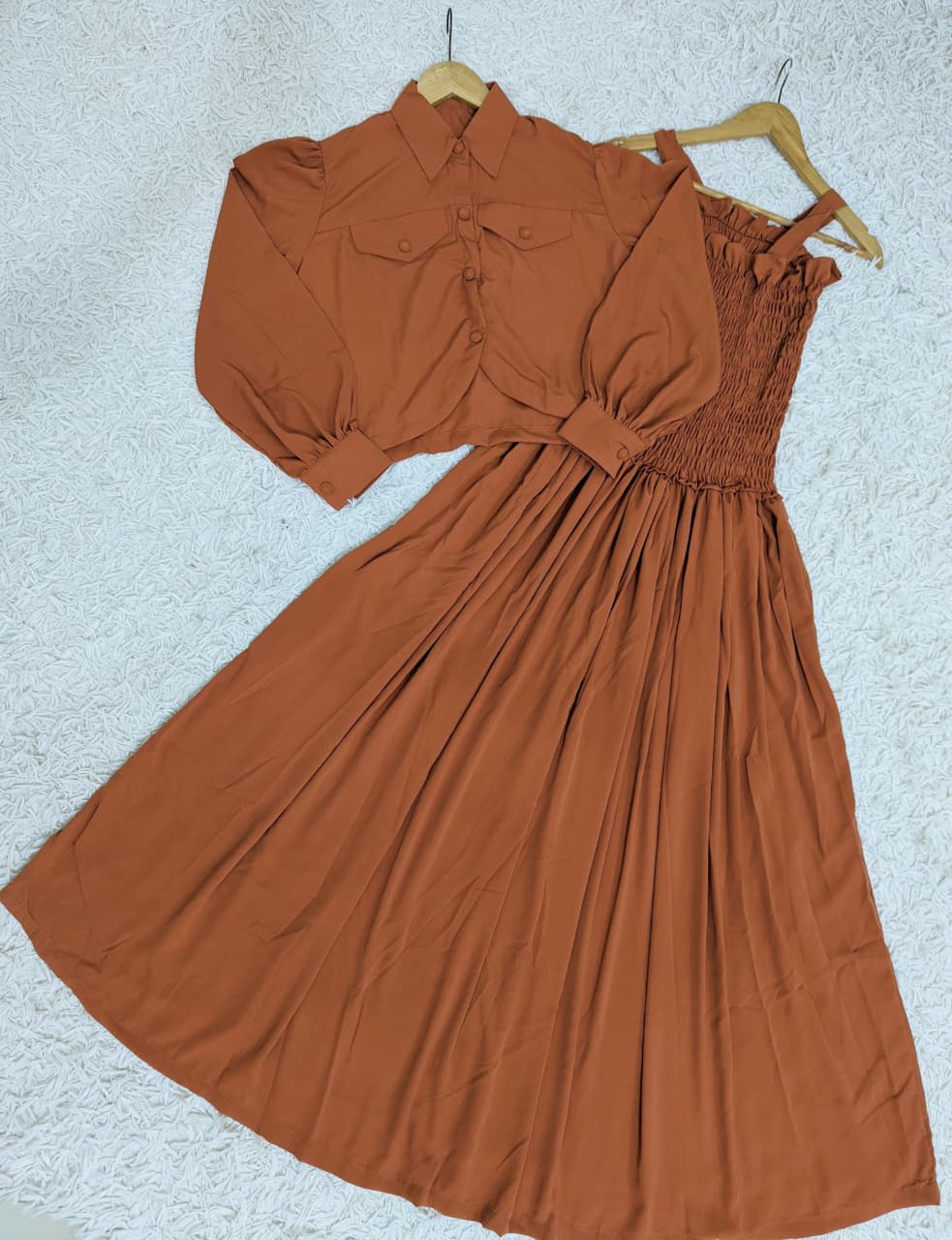 Solid Smoking Coat Maxi