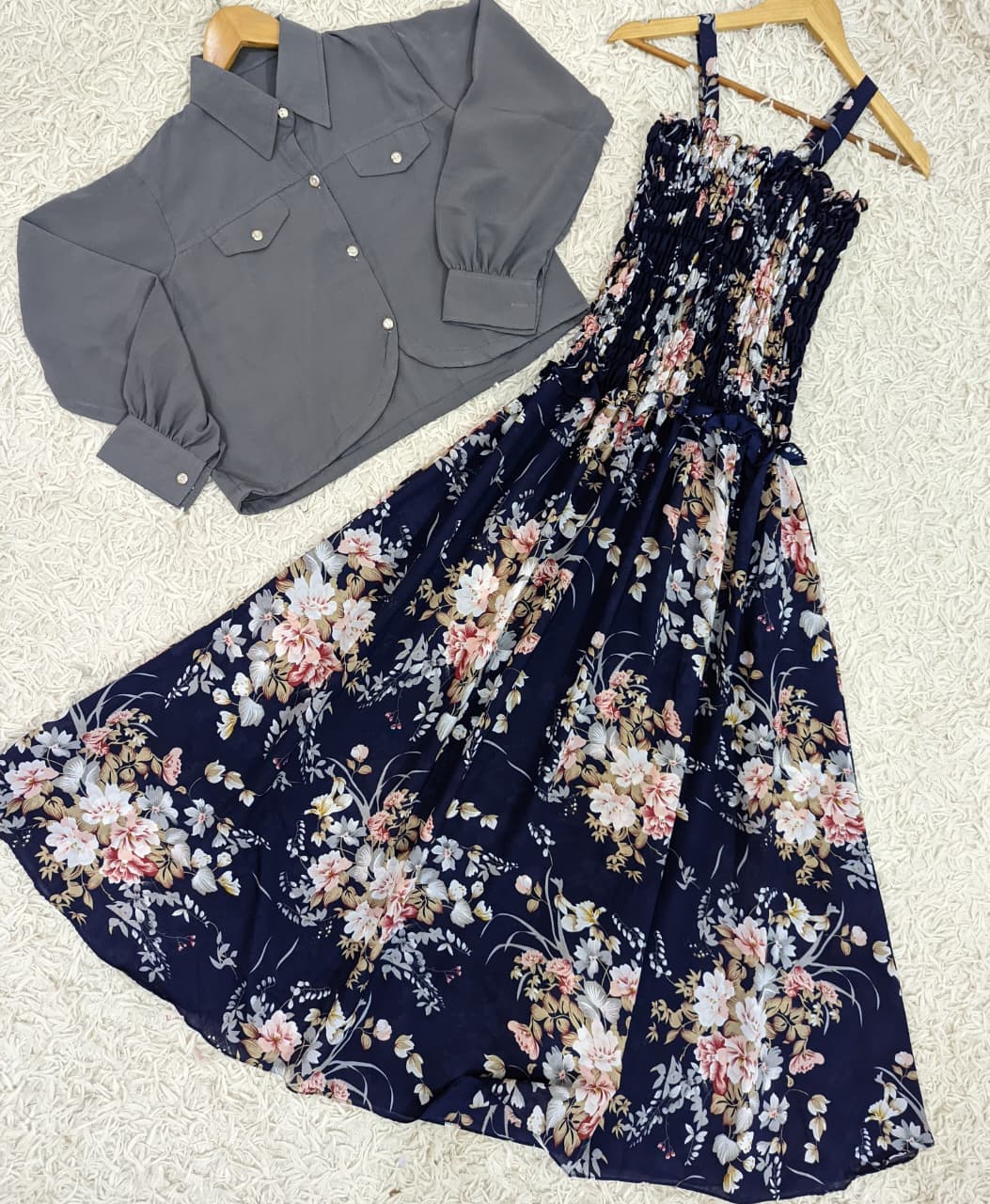 Gray Garden Coat Maxi