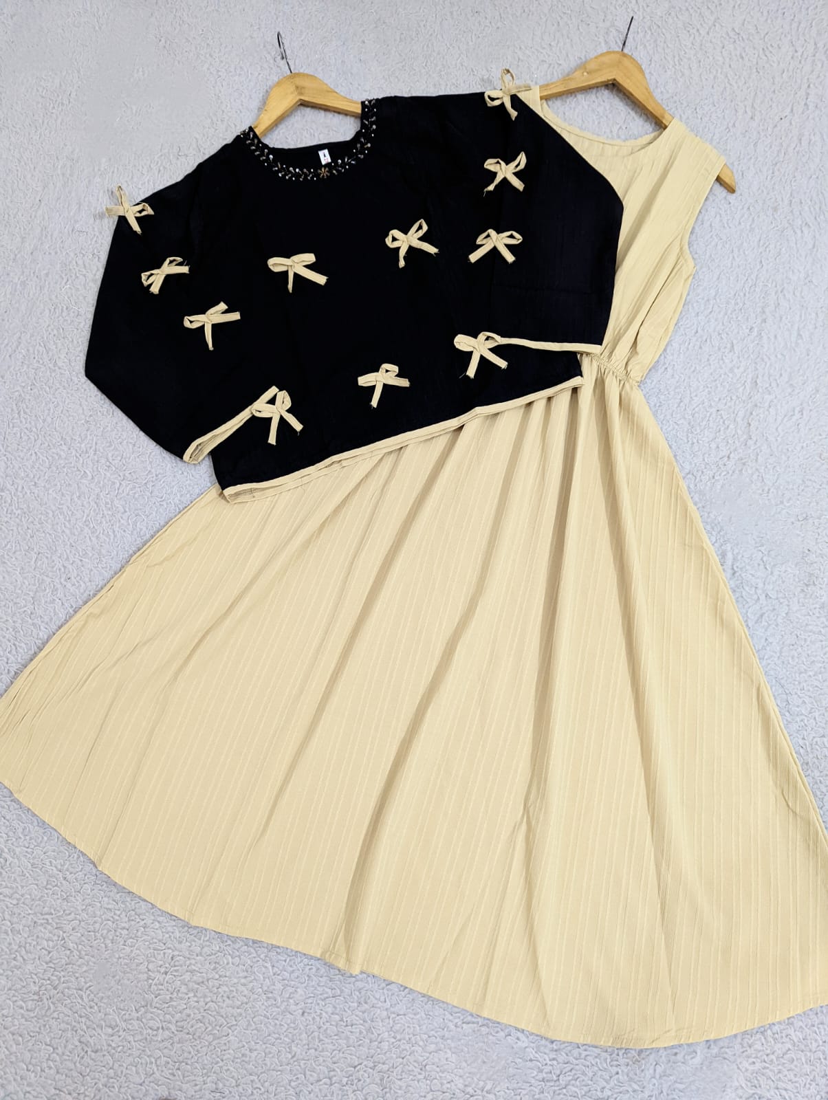 Embroidered Bow Maxi