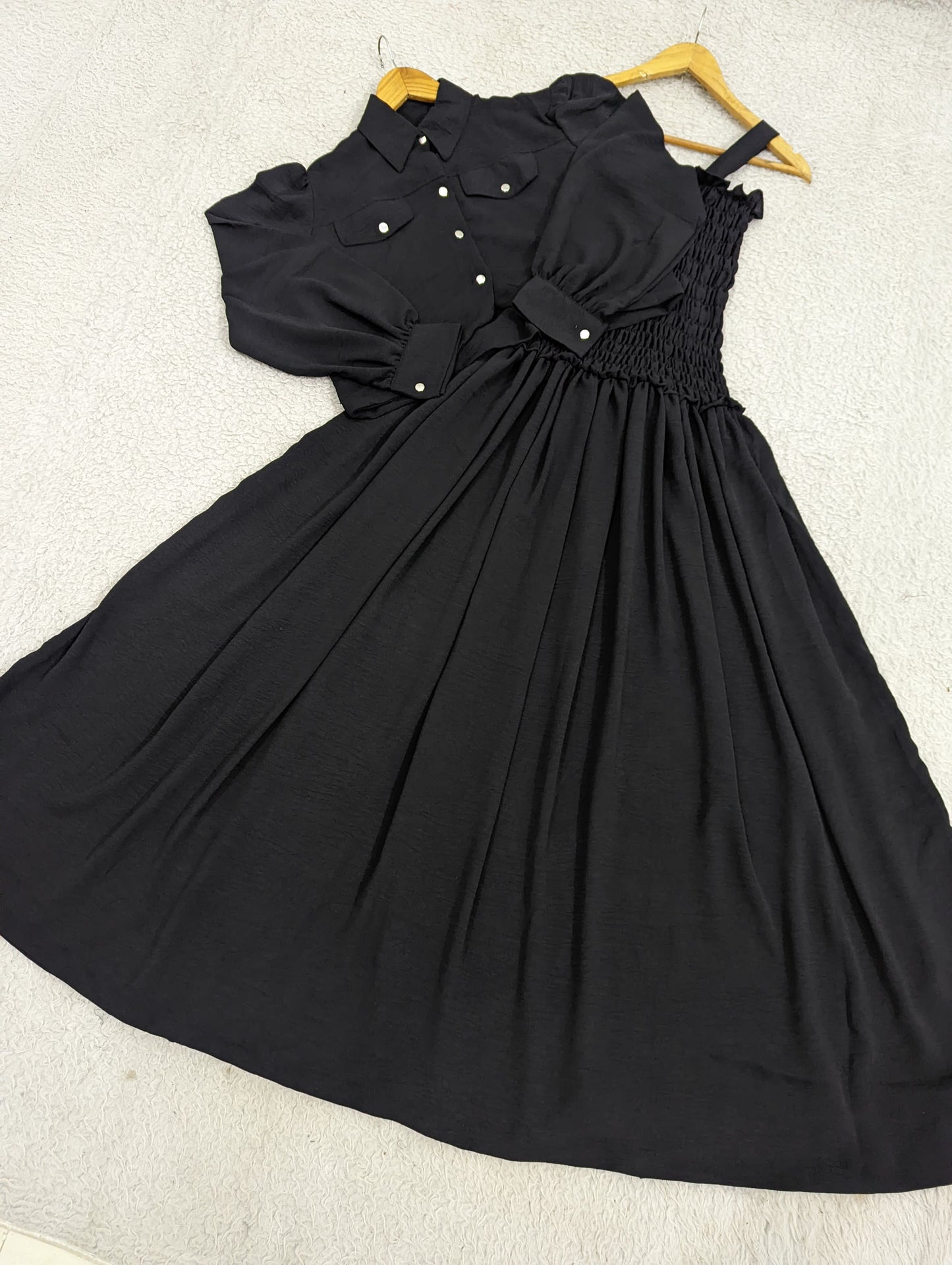 Solid Smoking Coat Maxi