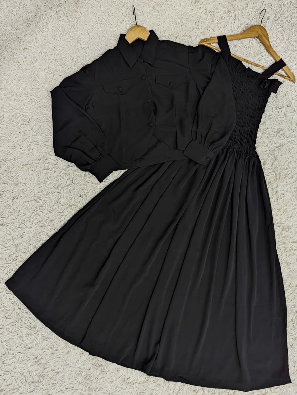 Solid Smoking Coat Maxi