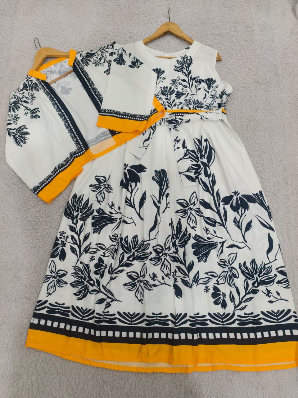 Floral Printed Dress with Jacket