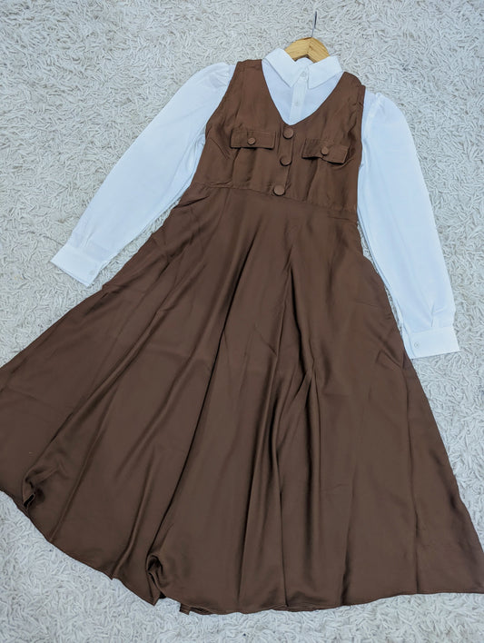 Romper frock with pockets