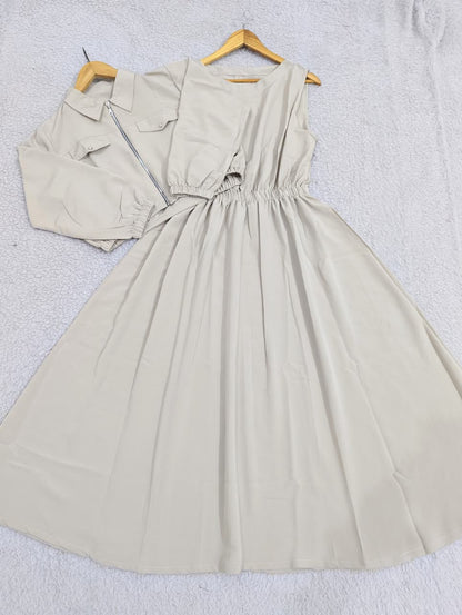 Zipper Cinched Maxi