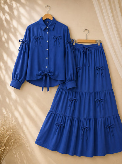 Cinched Bow Skirt & Top