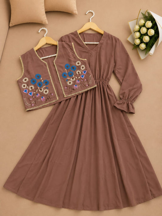 Floral Embroidery Frock