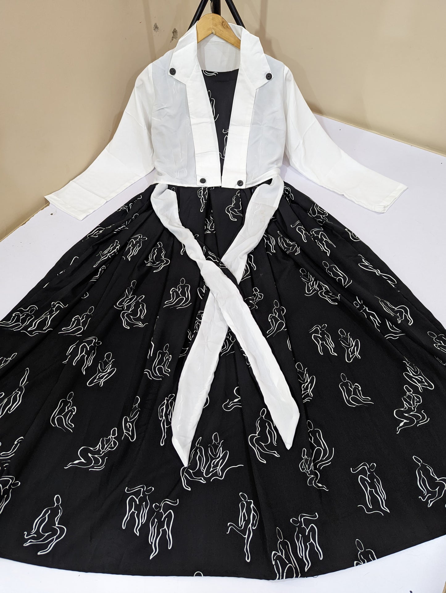 PRINTED COAT MAXI