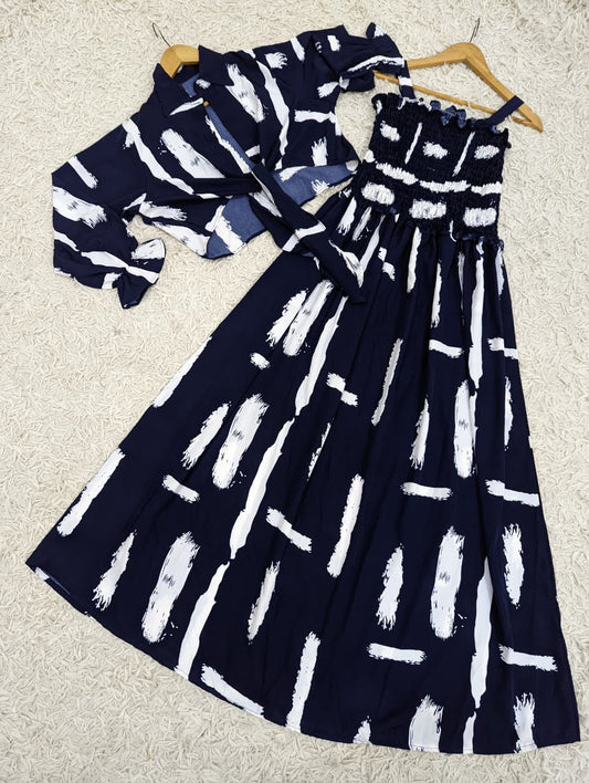 Forever Loved Smocked Coat Maxi