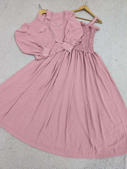 Solid Smoking Coat Maxi