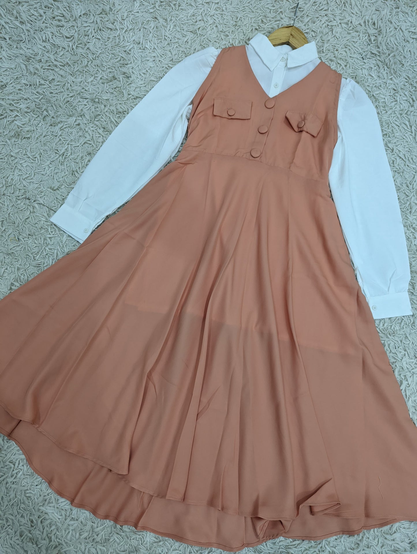 Romper frock with pockets