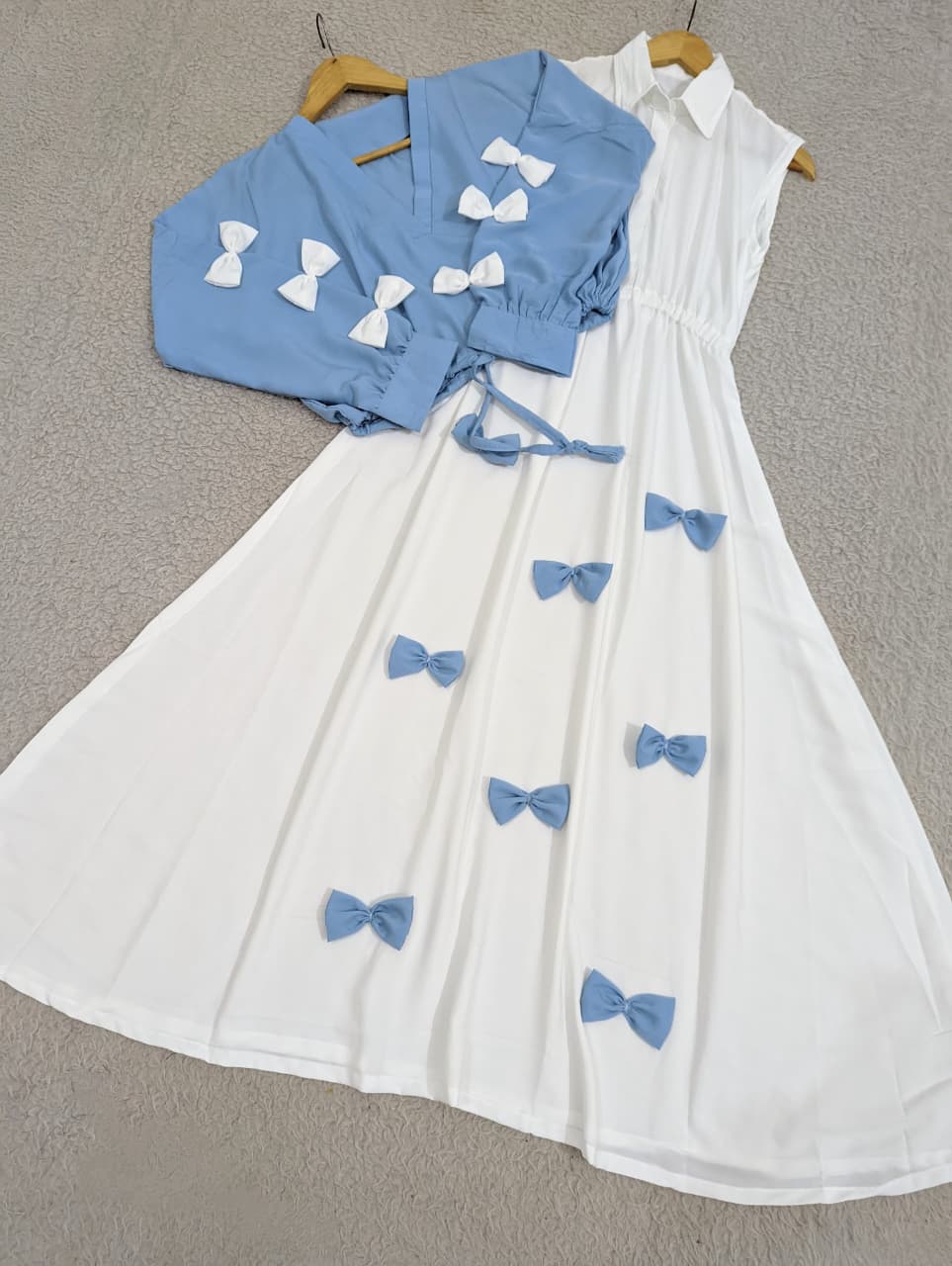 Elegant Bow Two-Piece Dress Set