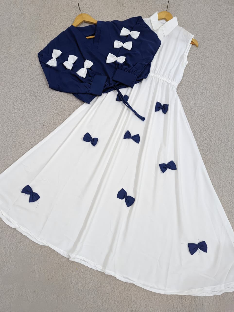 Elegant Bow Two-Piece Dress Set