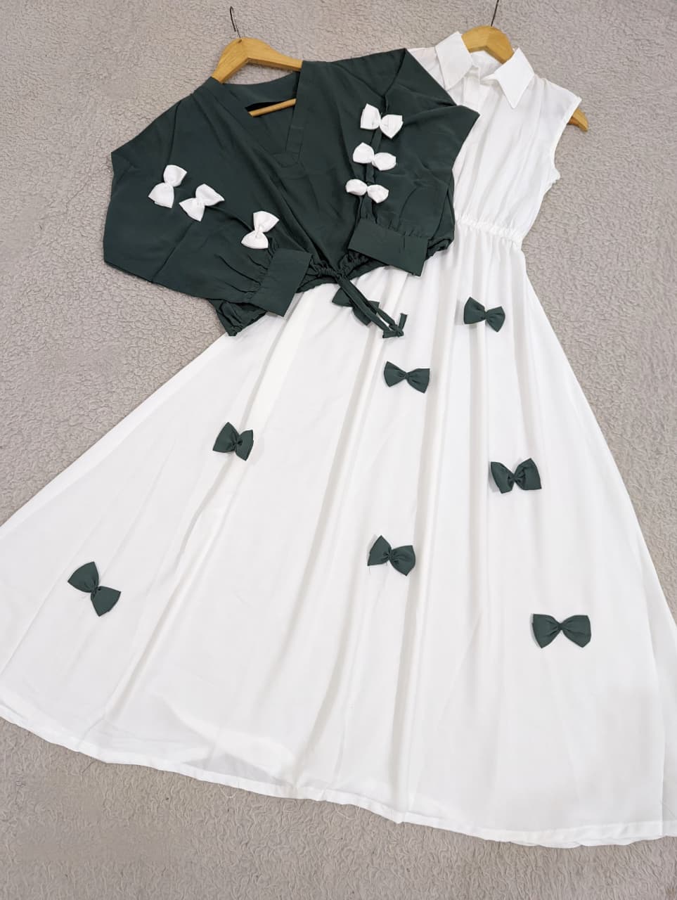 Elegant Bow Two-Piece Dress Set