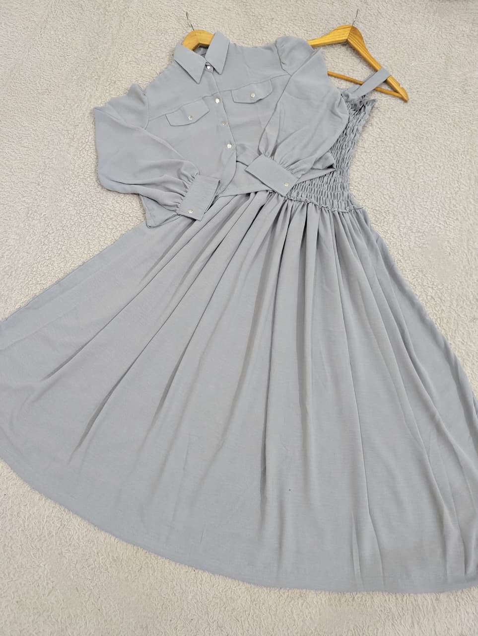 Solid Smoking Coat Maxi