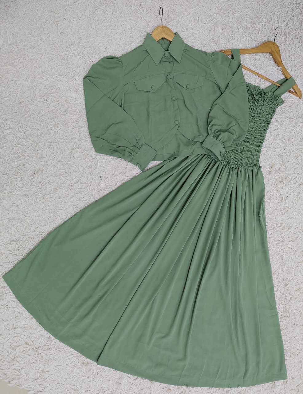 Solid Smoking Coat Maxi