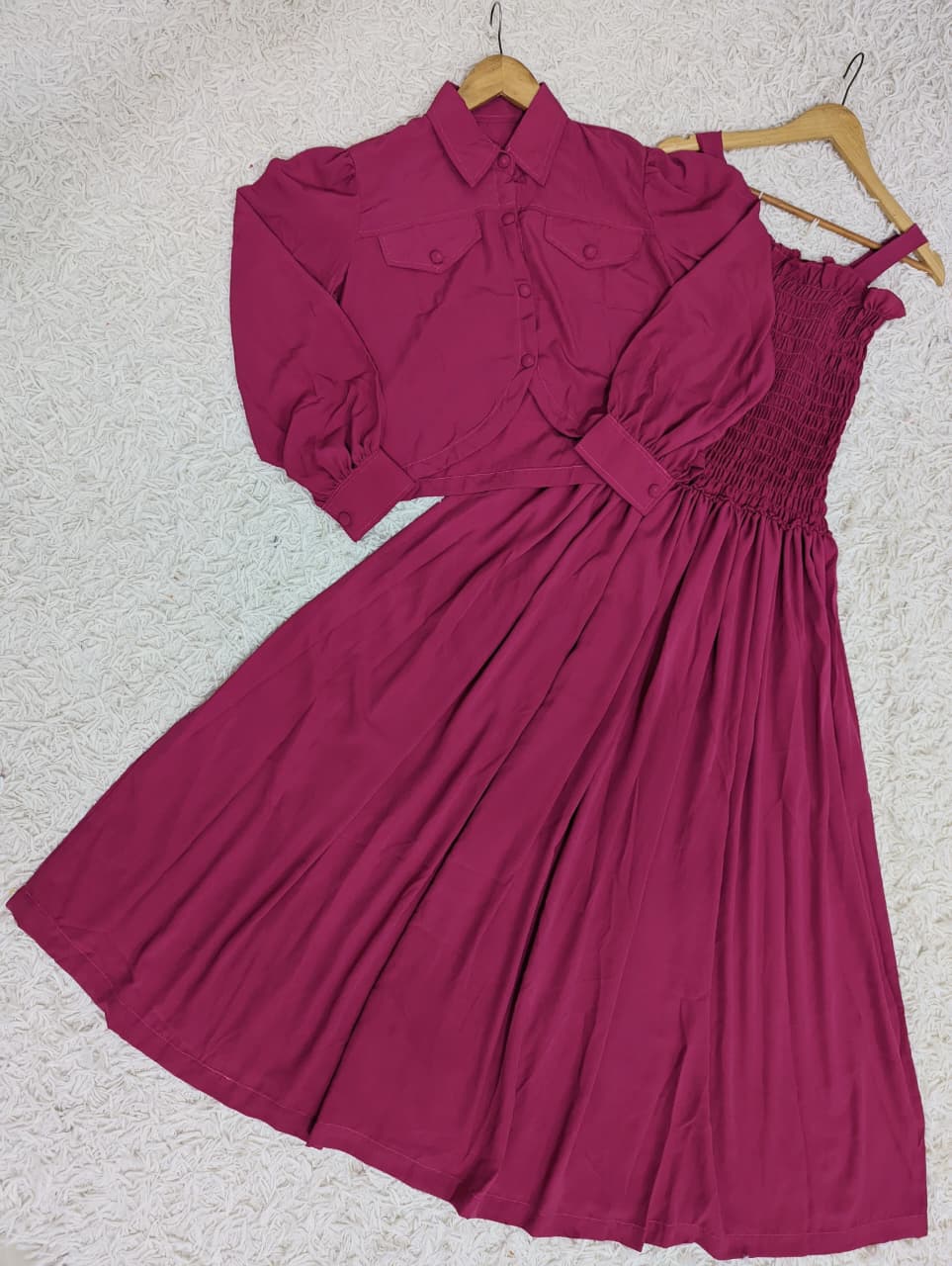 Solid Smoking Coat Maxi