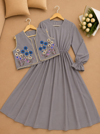 Floral Embroidery Frock