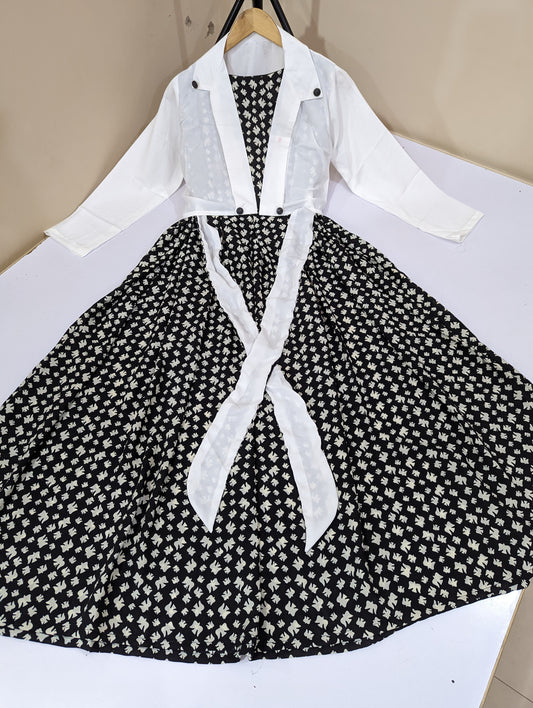 PRINTED COAT MAXI