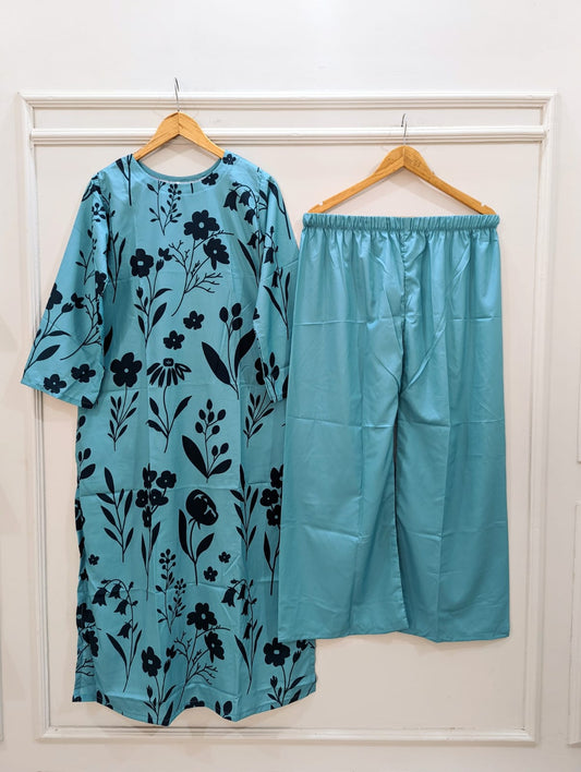 Digital Printed Long Shirt & Trouser