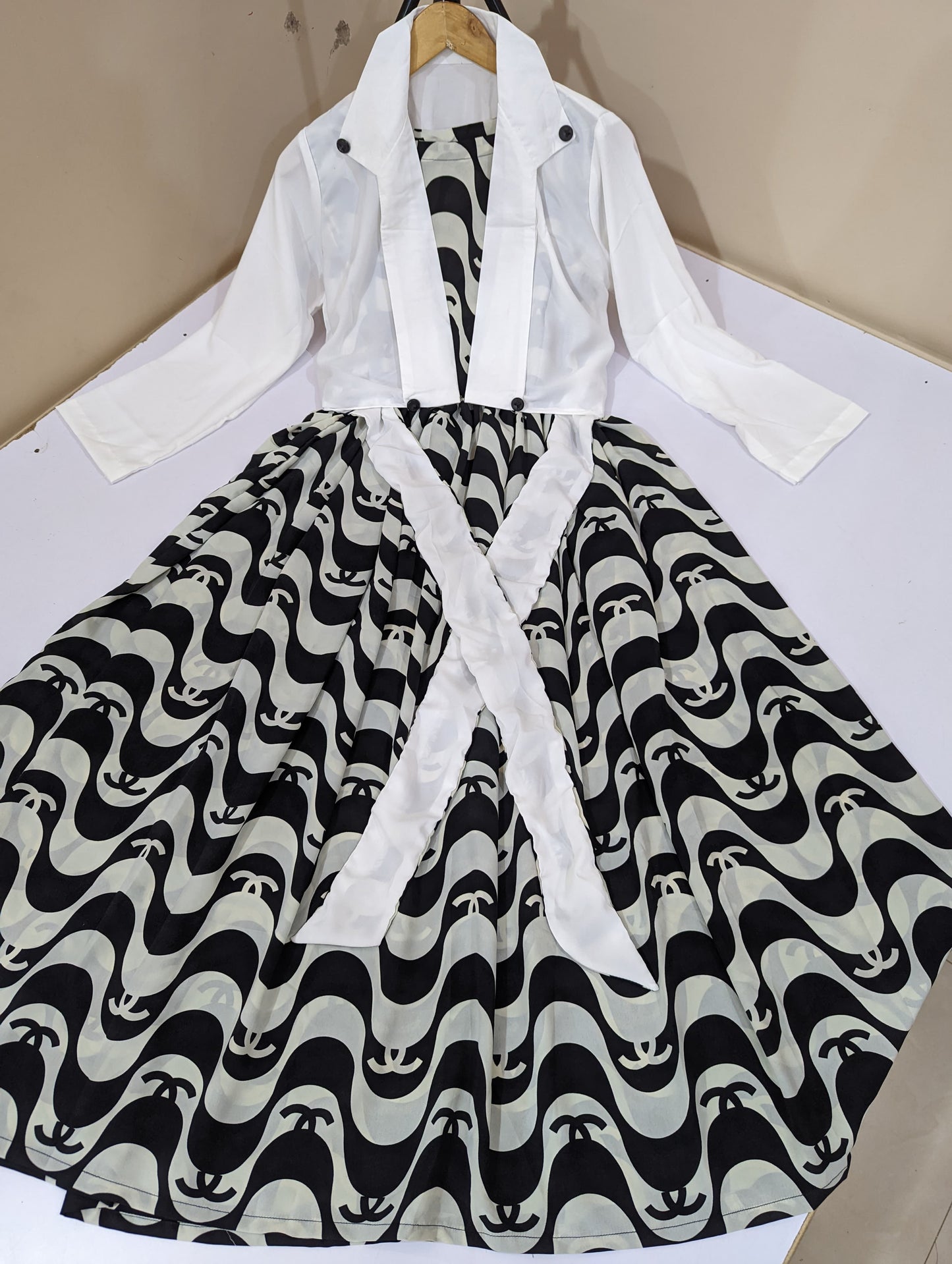 PRINTED COAT MAXI