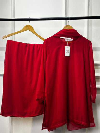 Maroon Sharara Suit