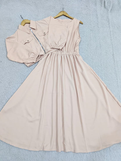 Zipper Cinched Maxi