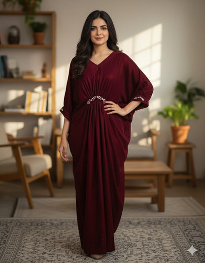 Velvet Embellished Kaftan