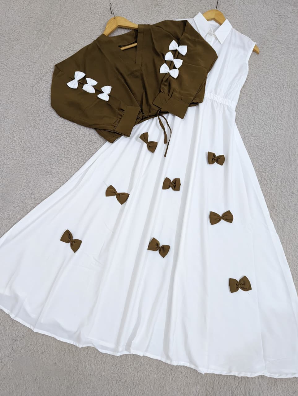 Elegant Bow Two-Piece Dress Set