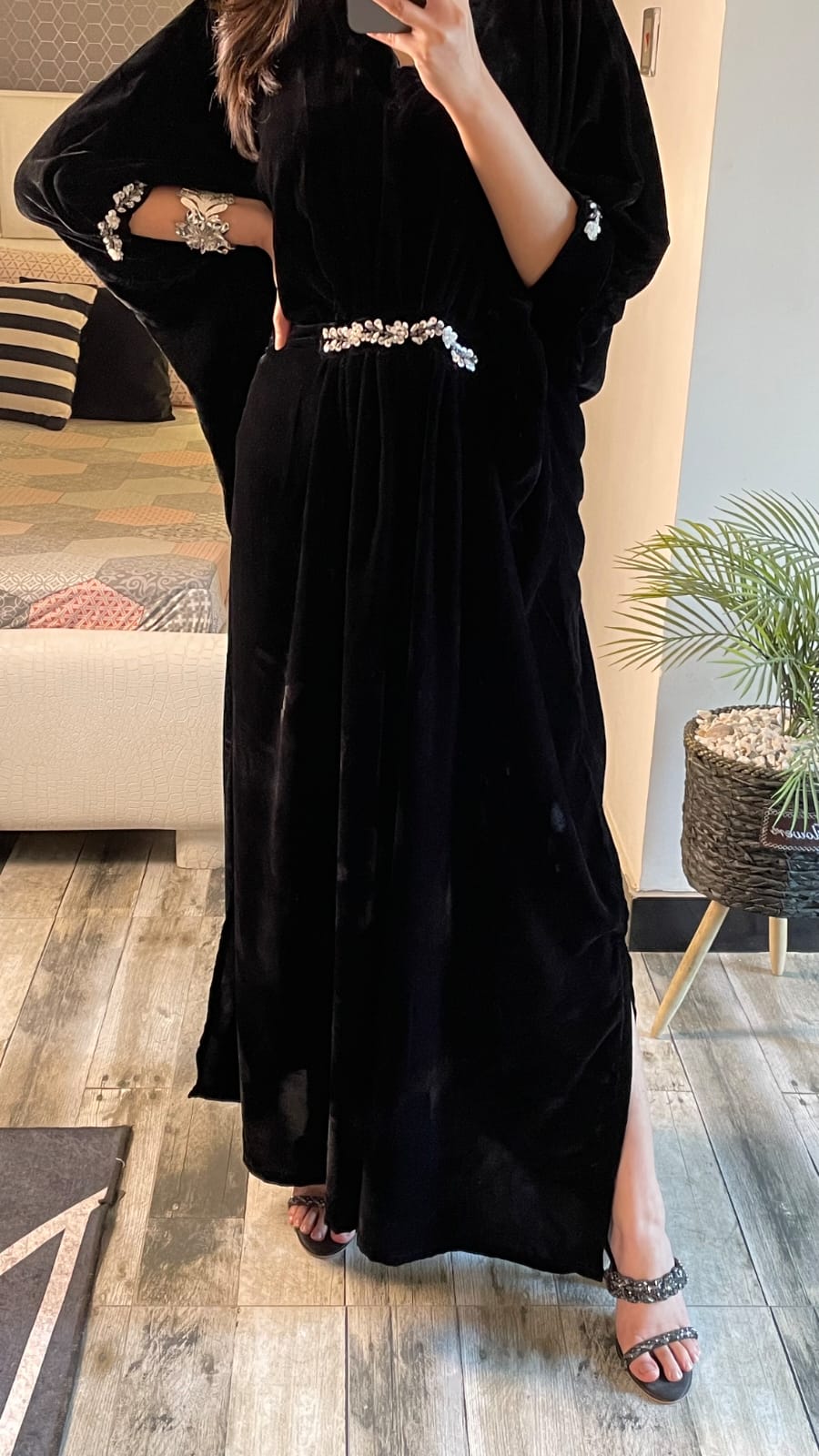 Velvet Embroidered Kaftan