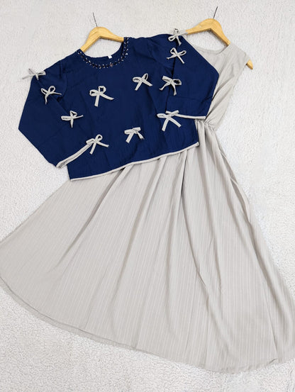 Embroidered Bow Maxi