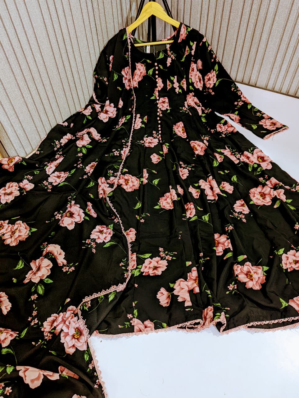 Floral Printed Dupatta Maxi