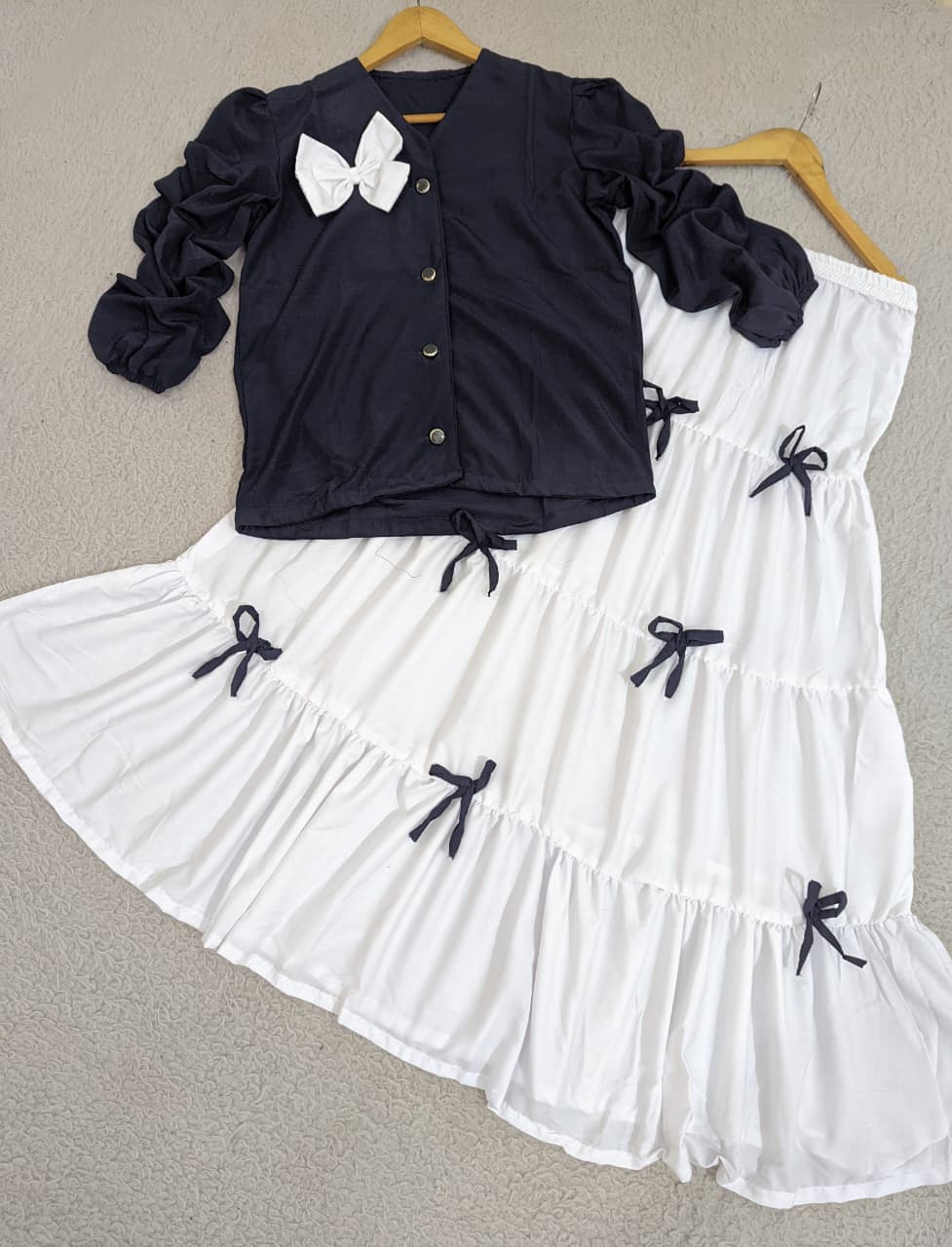 Elegant Top & Bow Skirt