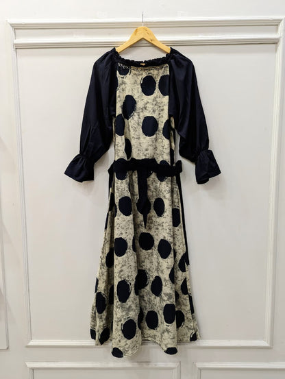 Polka Dot Hand Embellished Maxi