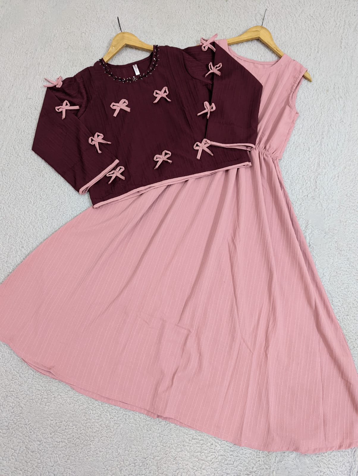 Embroidered Bow Maxi