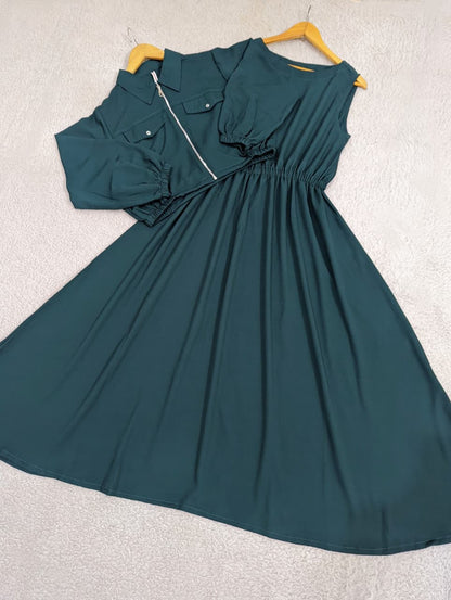 Zipper Cinched Maxi