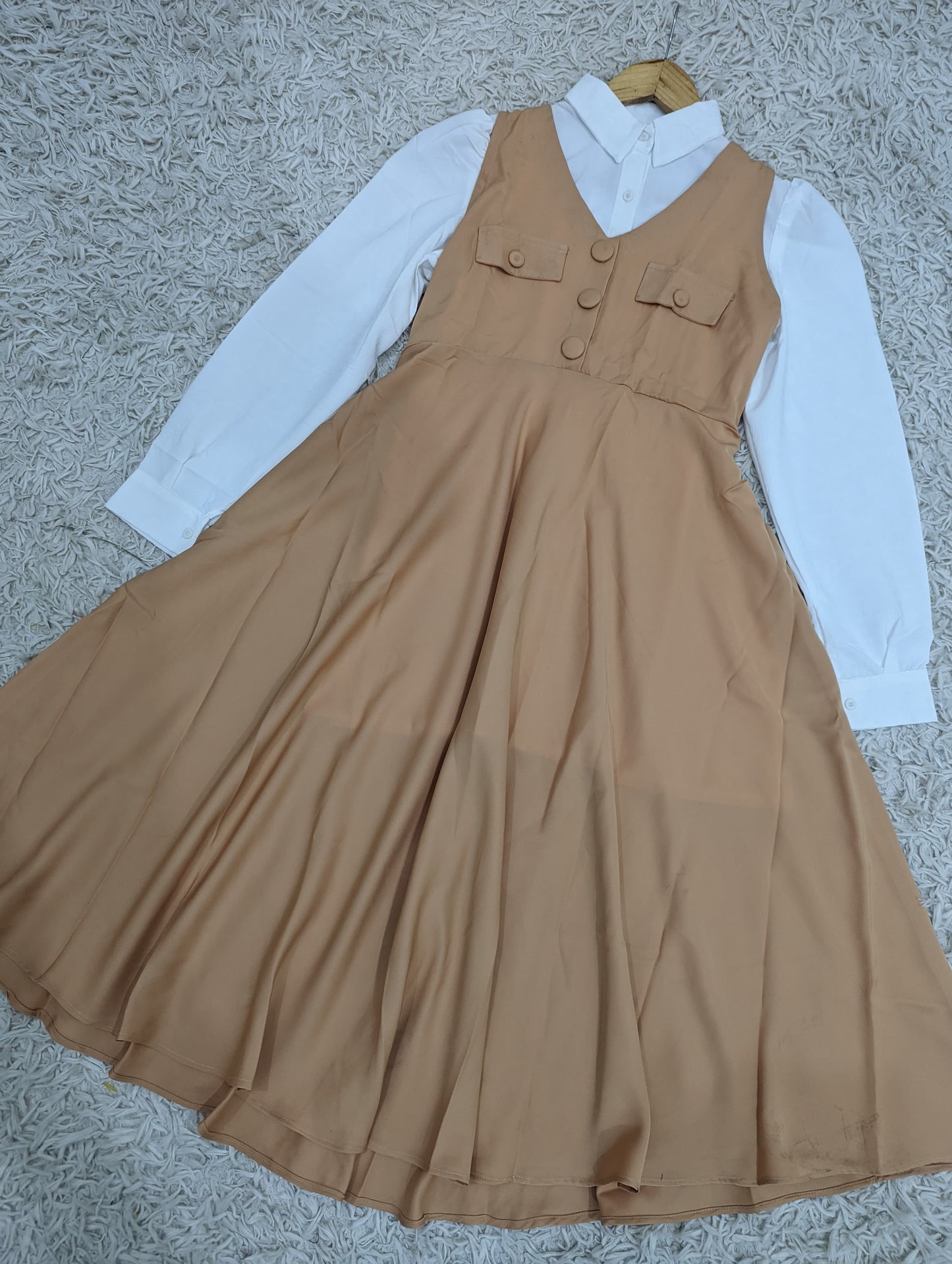 Romper frock with pockets