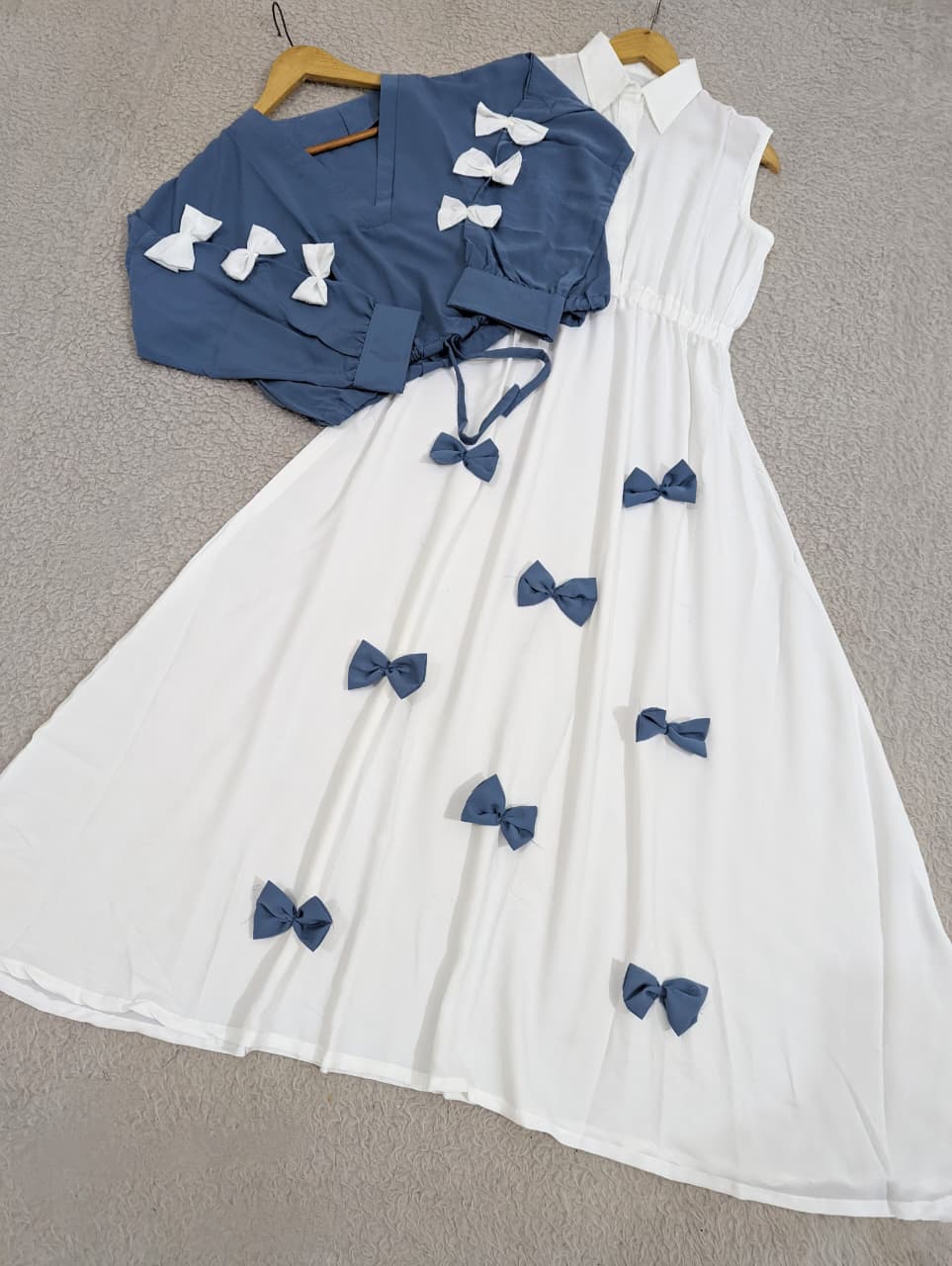 Elegant Bow Two-Piece Dress Set