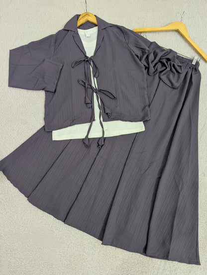 Noir Meadow Skirt Set