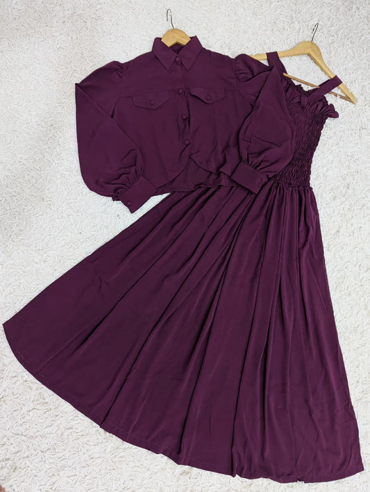 Solid Smoking Coat Maxi