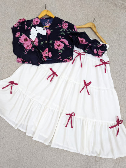 Printed Top & Skirt