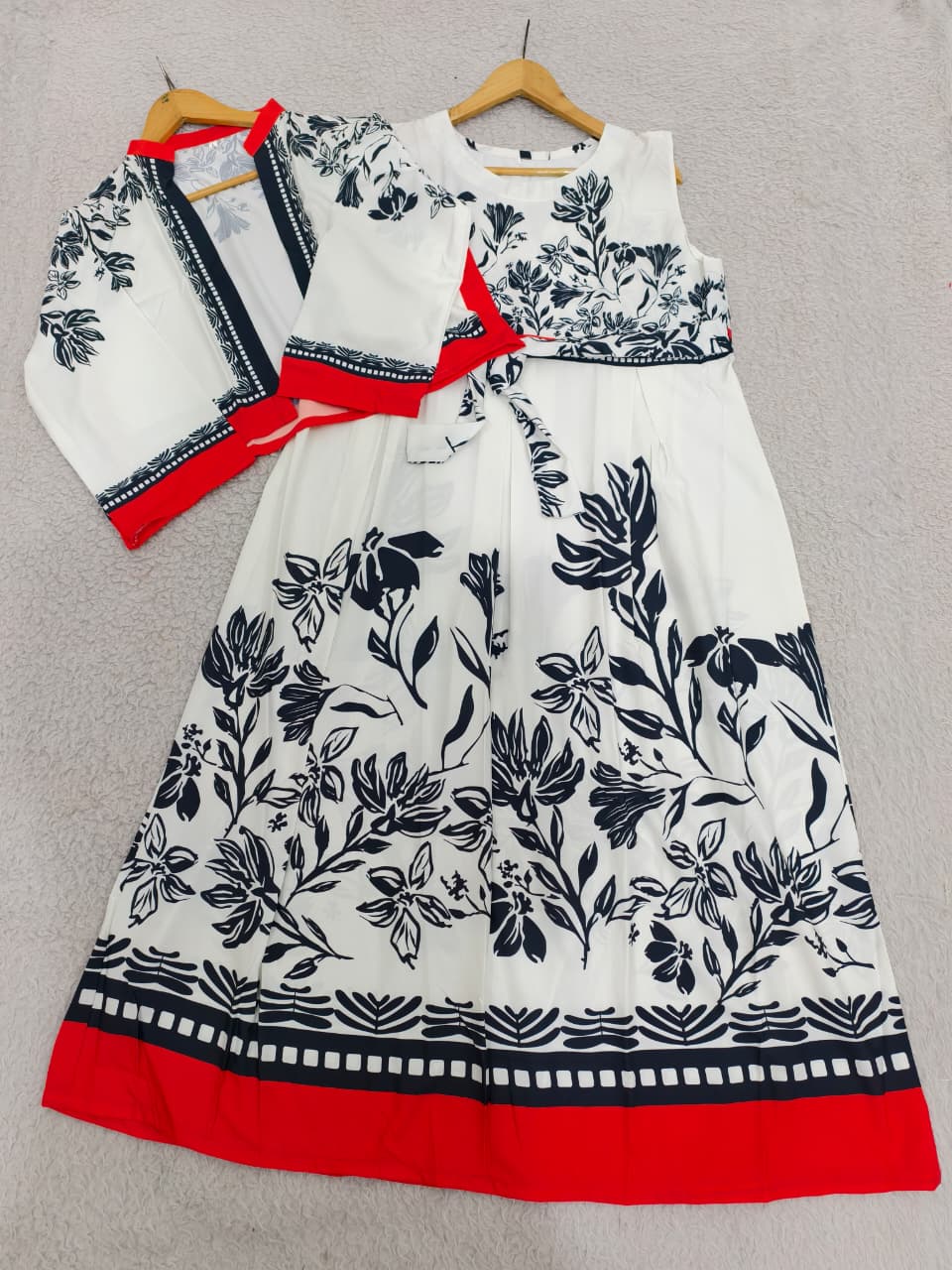 Floral Printed Dress with Jacket