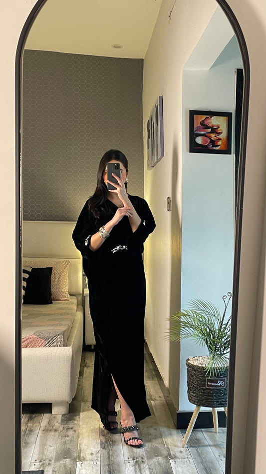 Velvet Embroidered Kaftan