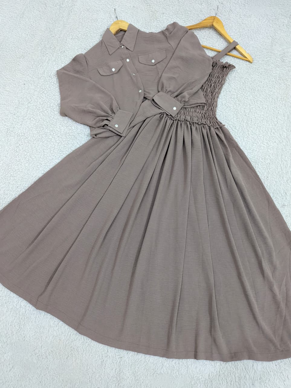 Solid Smoking Coat Maxi