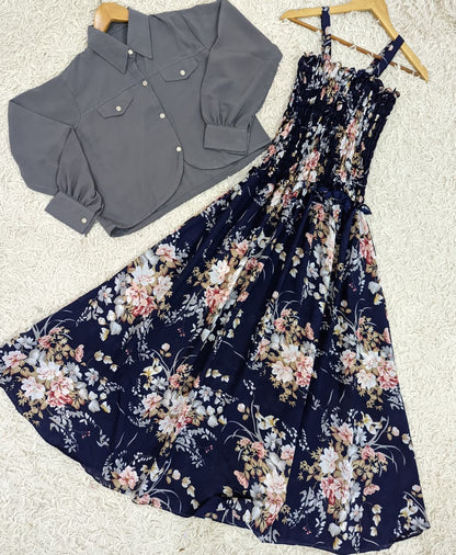 Gray Garden Coat Maxi