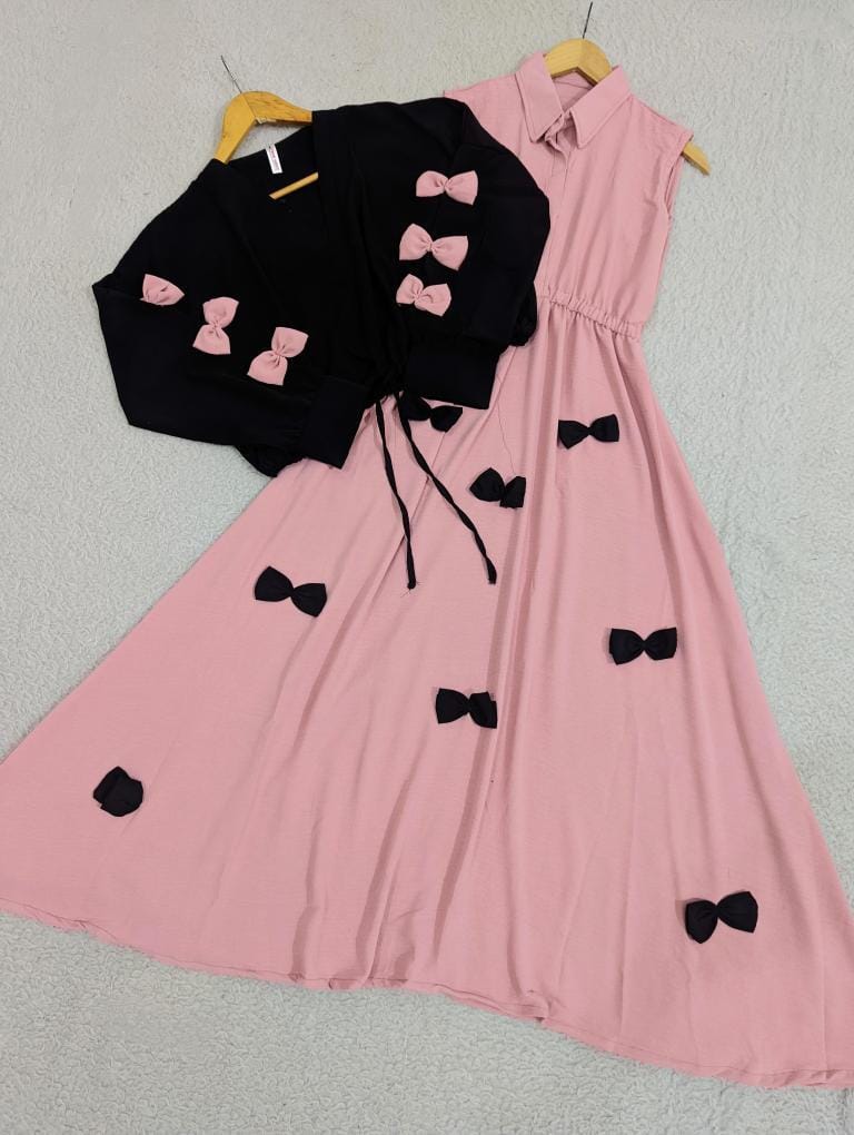 Elegant Bow Two-Piece Dress Set
