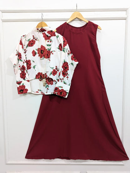 Blooming Coat Maxi with Pendent