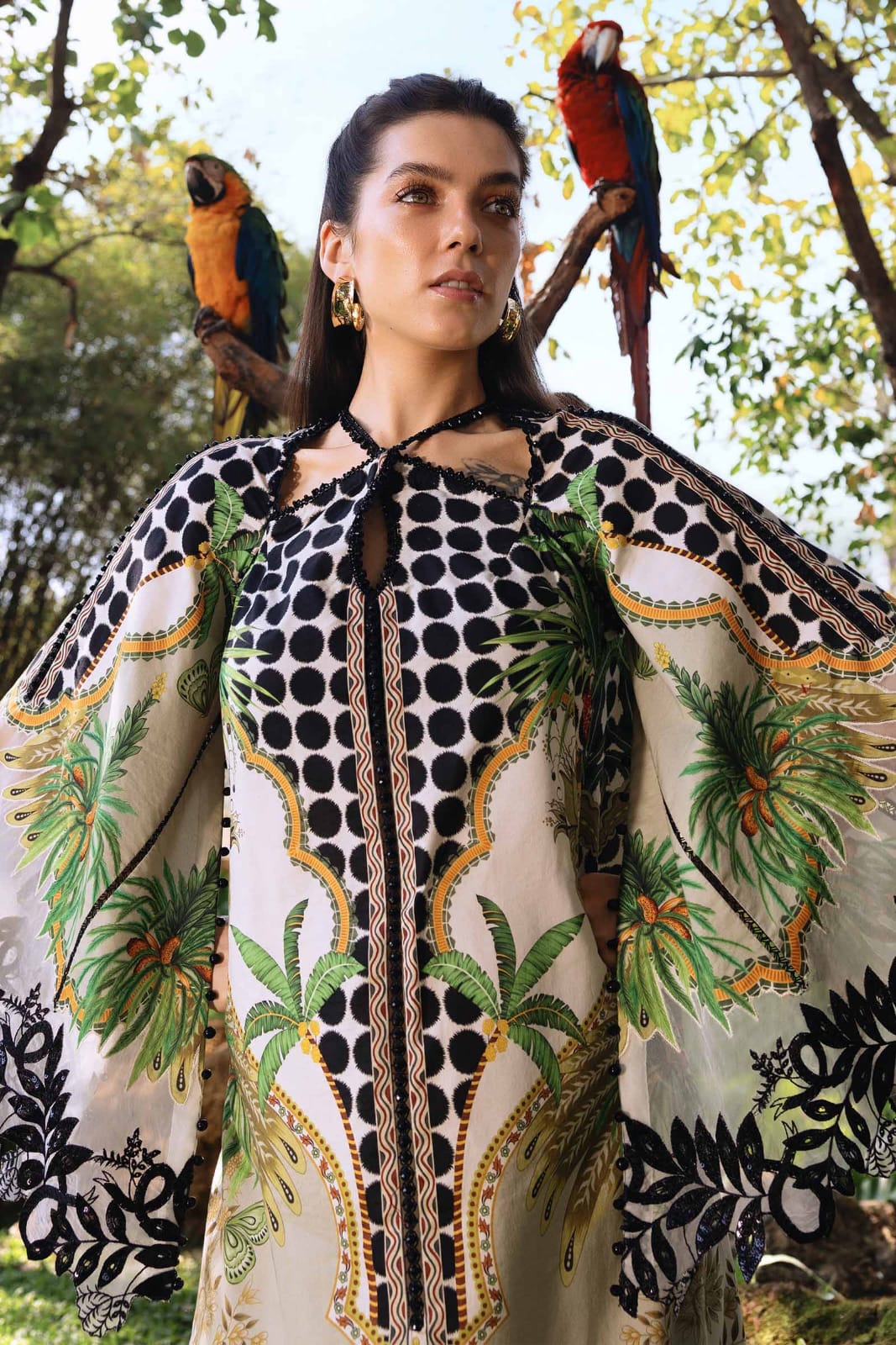 2 Piece Unstitched Embroidered Crape Suit