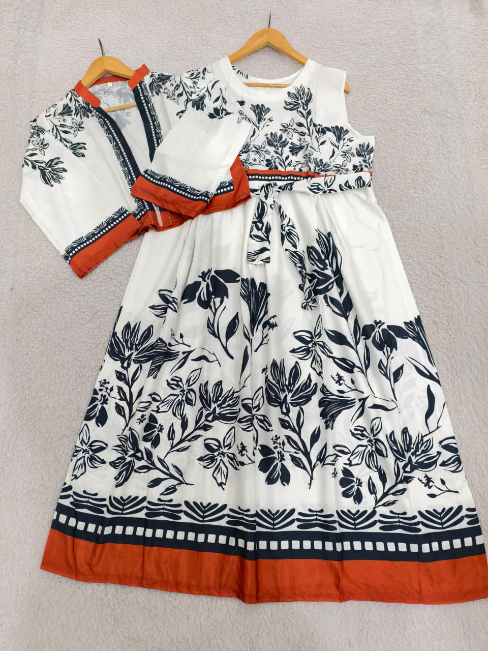 Floral Printed Dress with Jacket