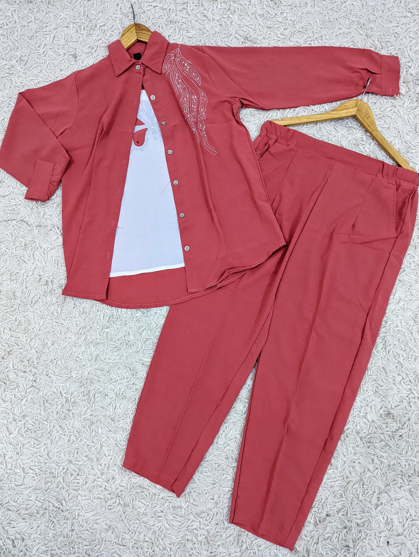 White accent outfit
